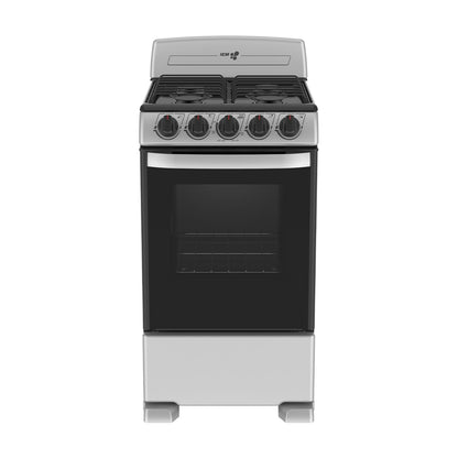 Estufa de Piso IEM 20 Pulgadas 4 Quemadores Gris EI5020BAPS1
