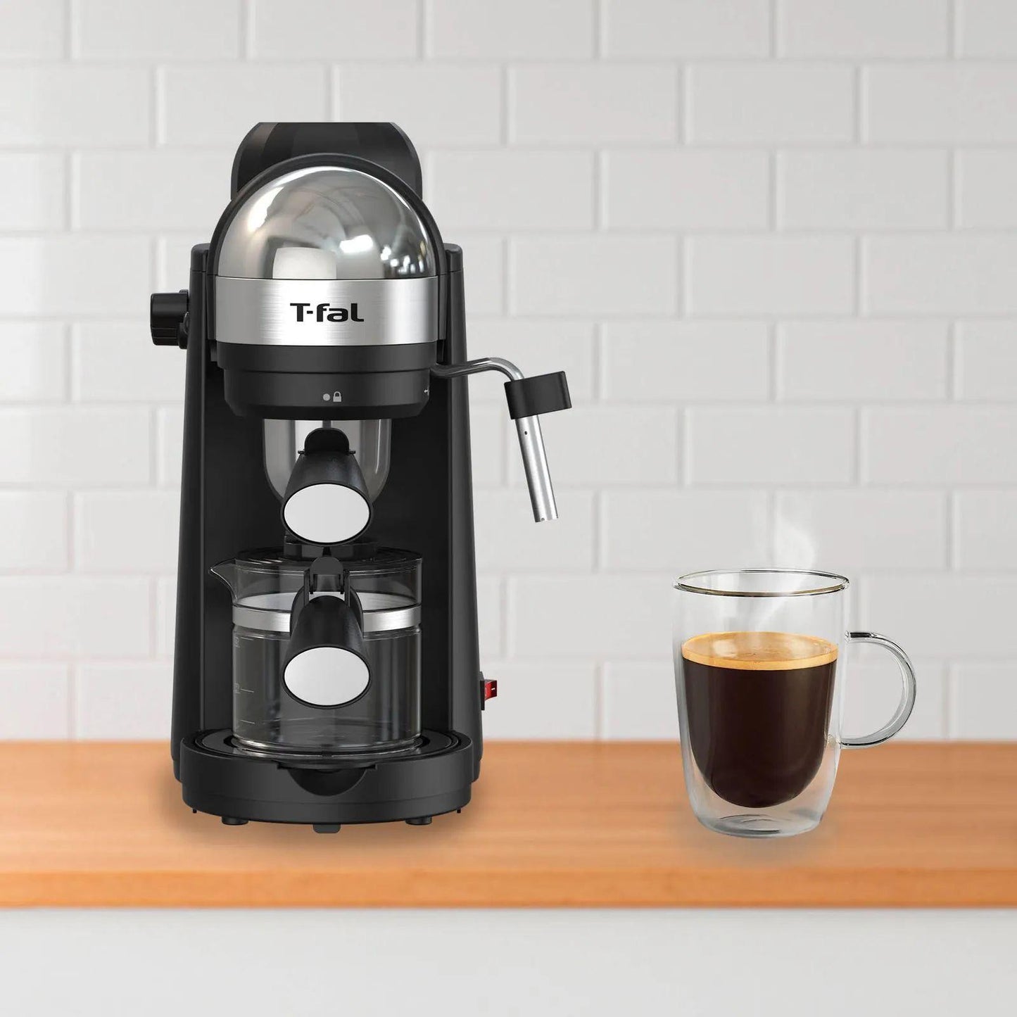 Cafetera para Espresso T-Fal 4 Tazas Negra EX1728MX