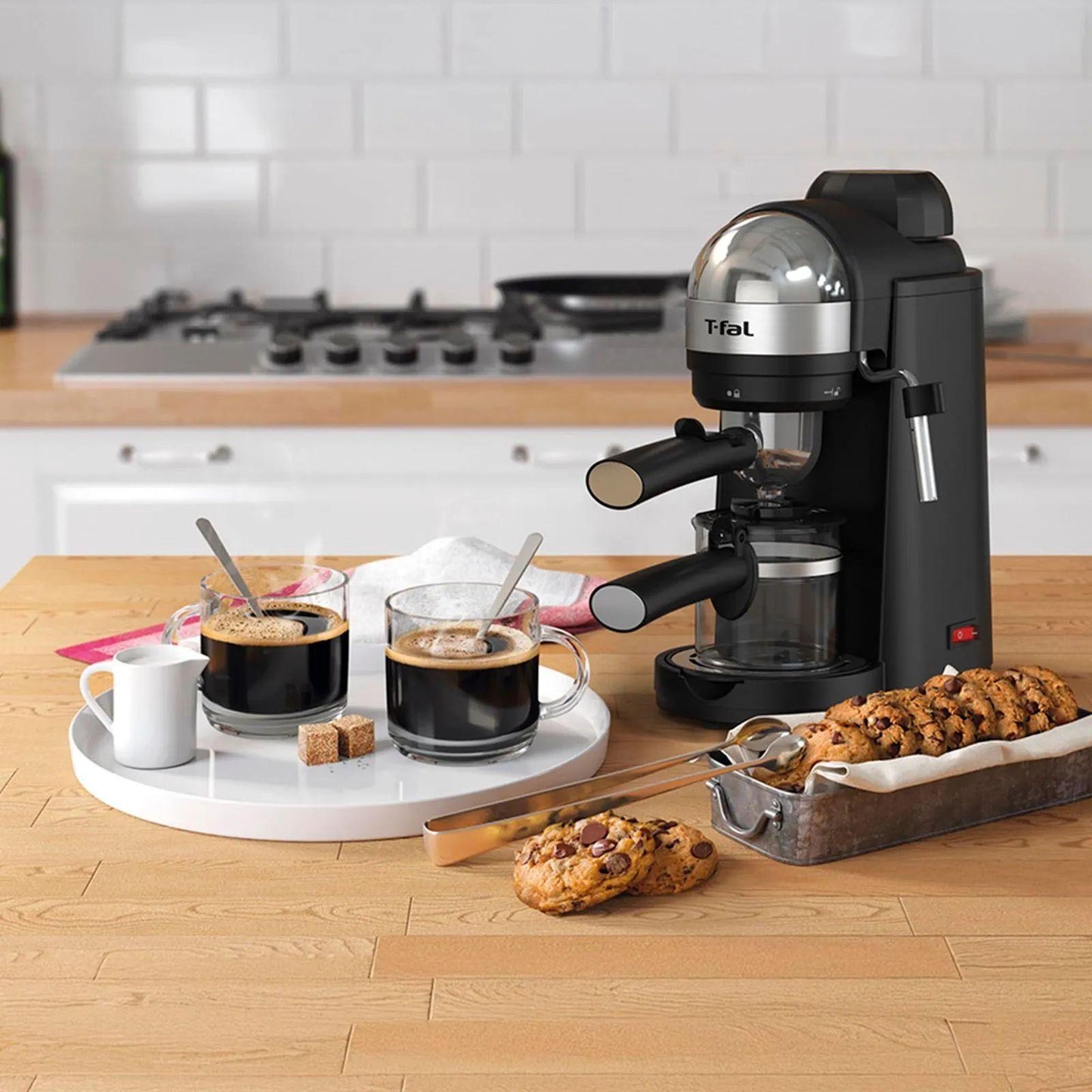 Cafetera para Espresso T-Fal 4 Tazas Negra EX1728MX