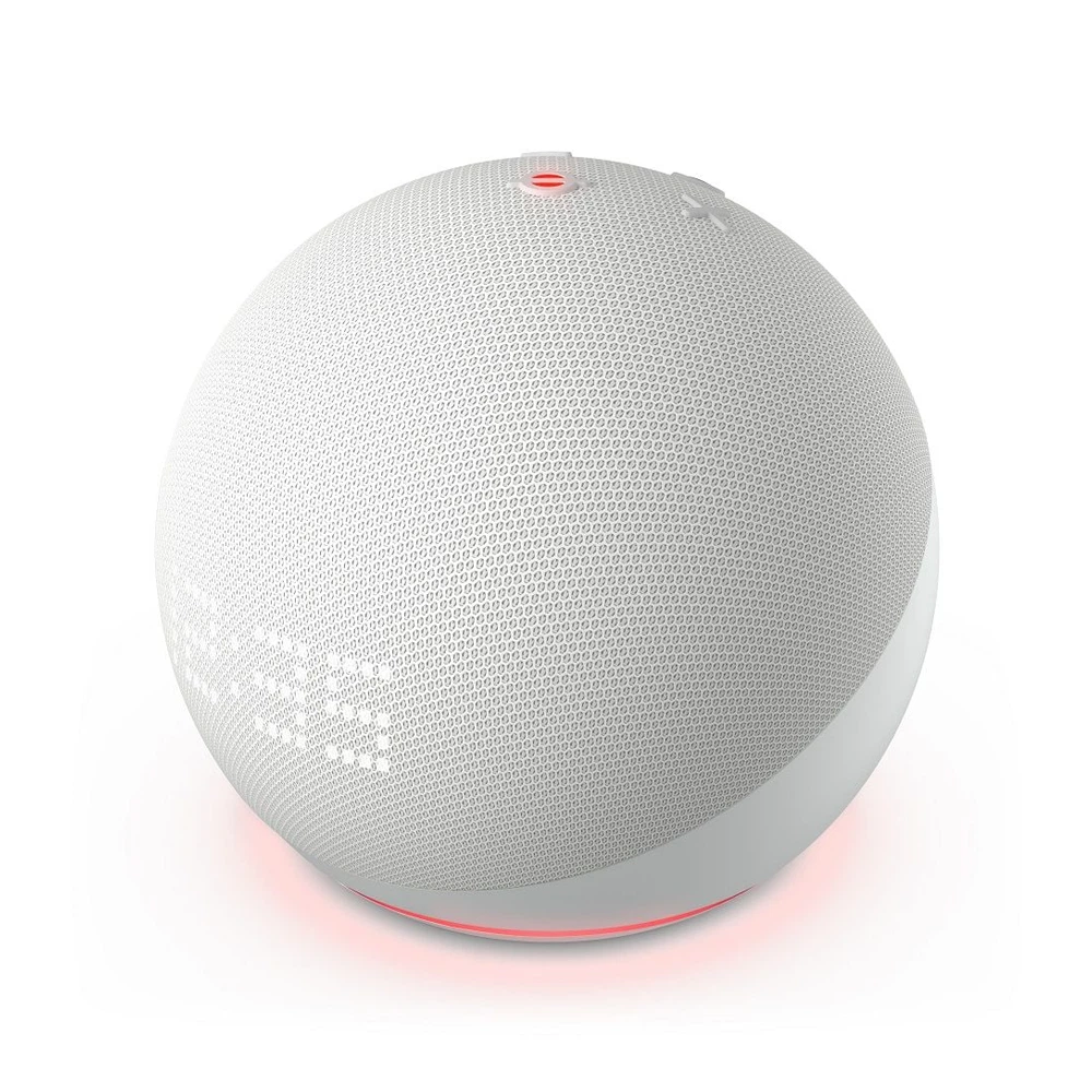 Bocina Inteligente con Alexa Echo Dot 5ta Generación Blanca con Reloj