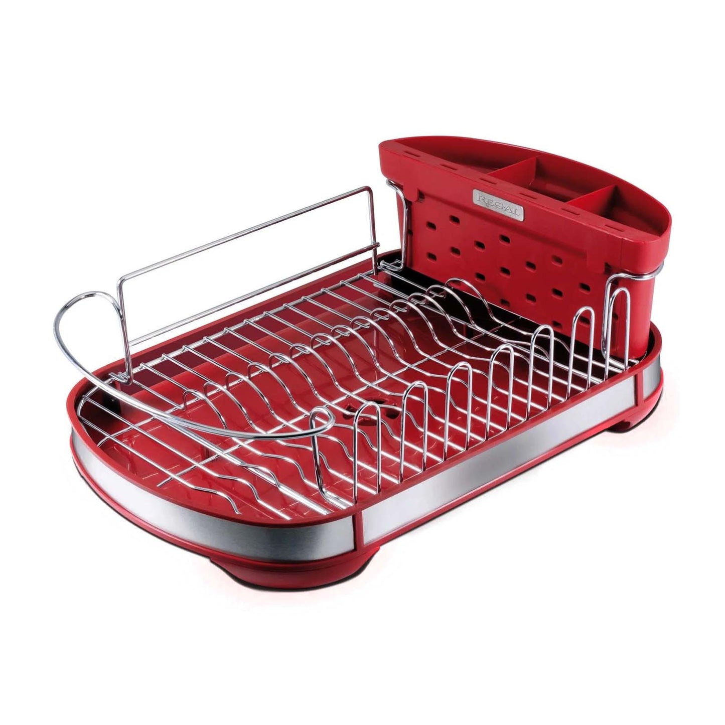 Escurridor Vasconia Regal Rojo con Porta Cubiertos Desmontable 34009-ROJO