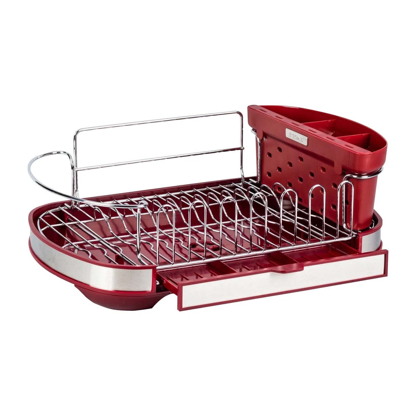Escurridor Vasconia Regal Rojo con Porta Cubiertos Desmontable 34009-ROJO