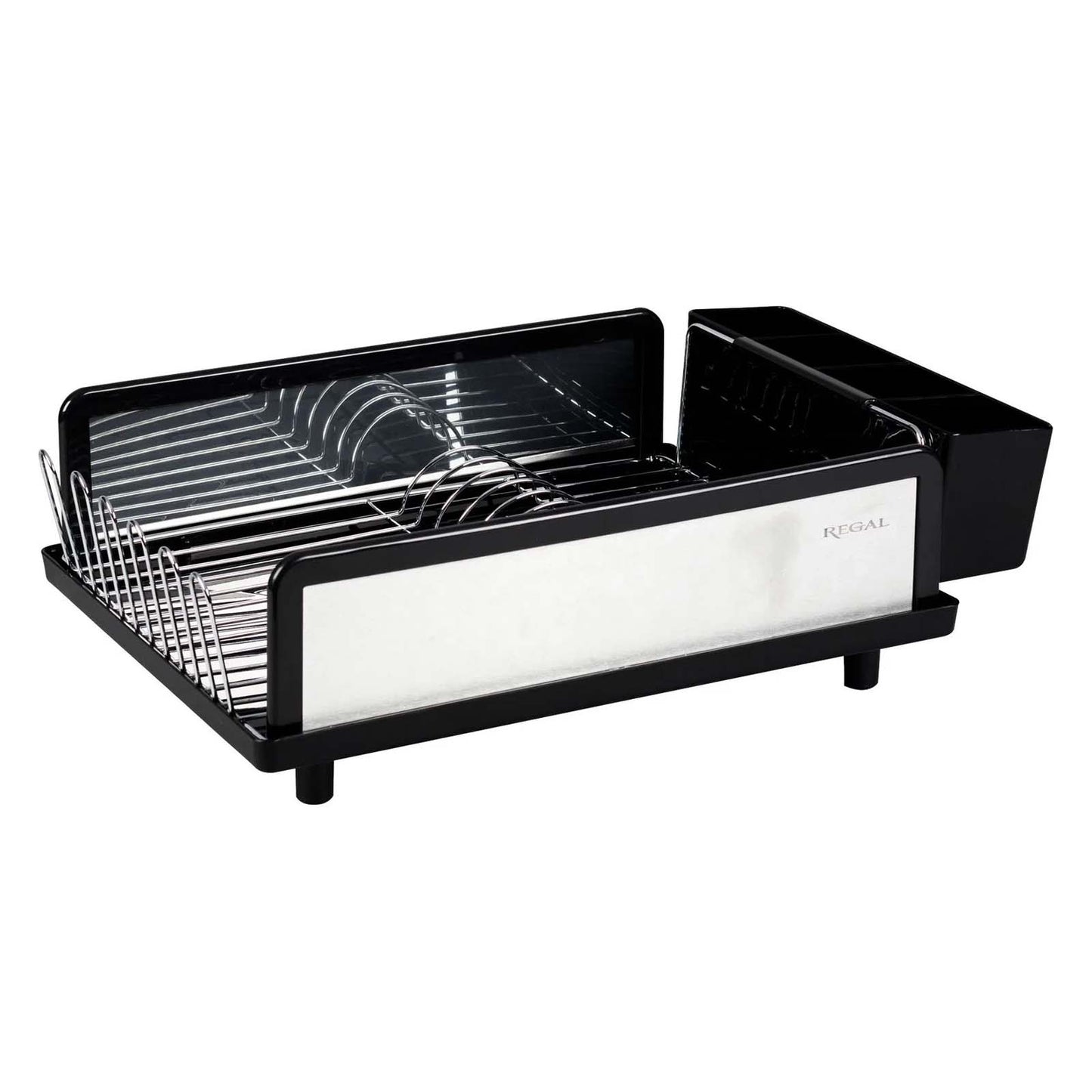 Escurridor Vasconia Regal Negro de Acero Cromado 59644-NEGRO