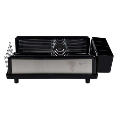 Escurridor Vasconia Regal Negro de Acero Cromado 59644-NEGRO