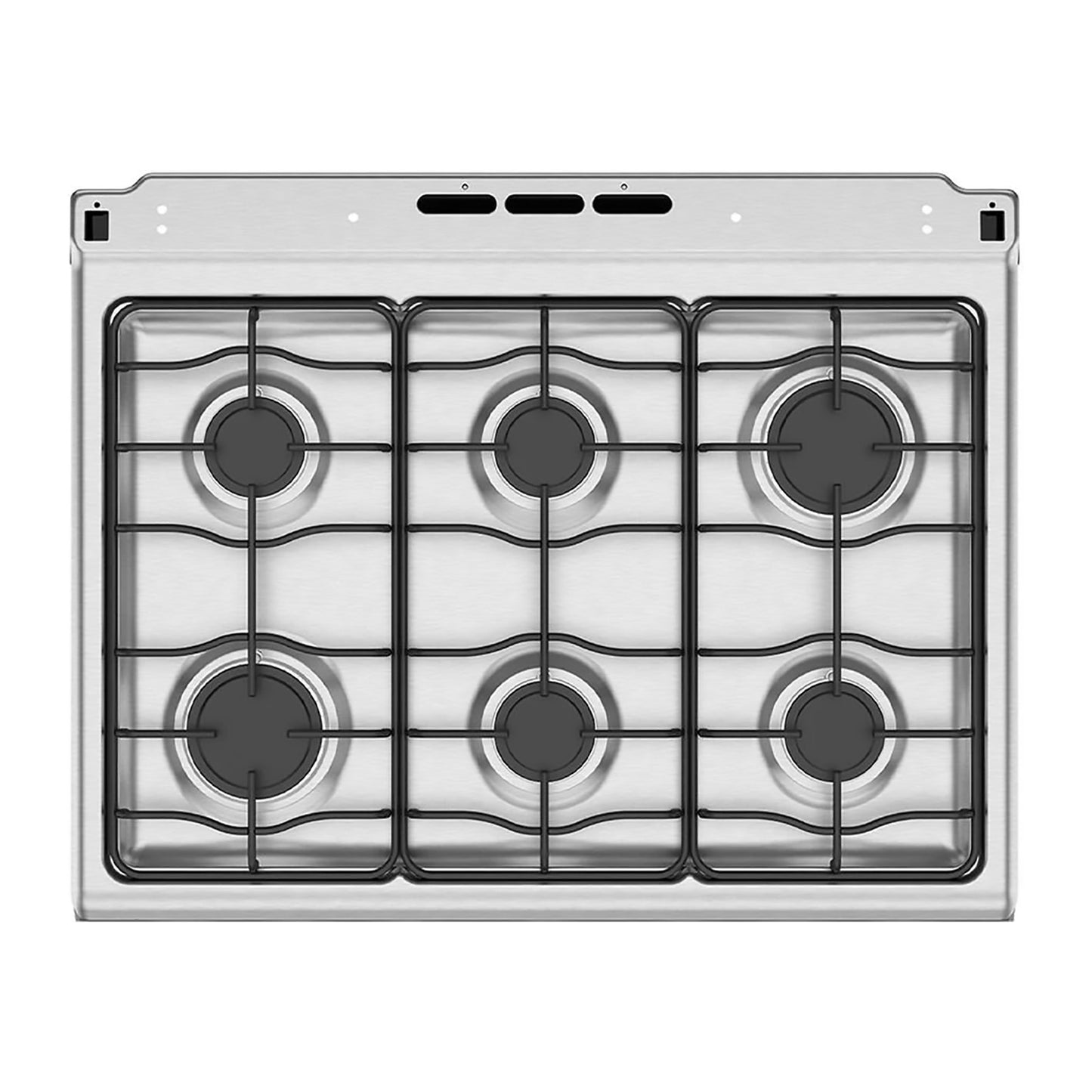 Estufa de piso Mabe76 cm (30")plata Mercury capelo de vidrio integrado WEM7643CAIS1