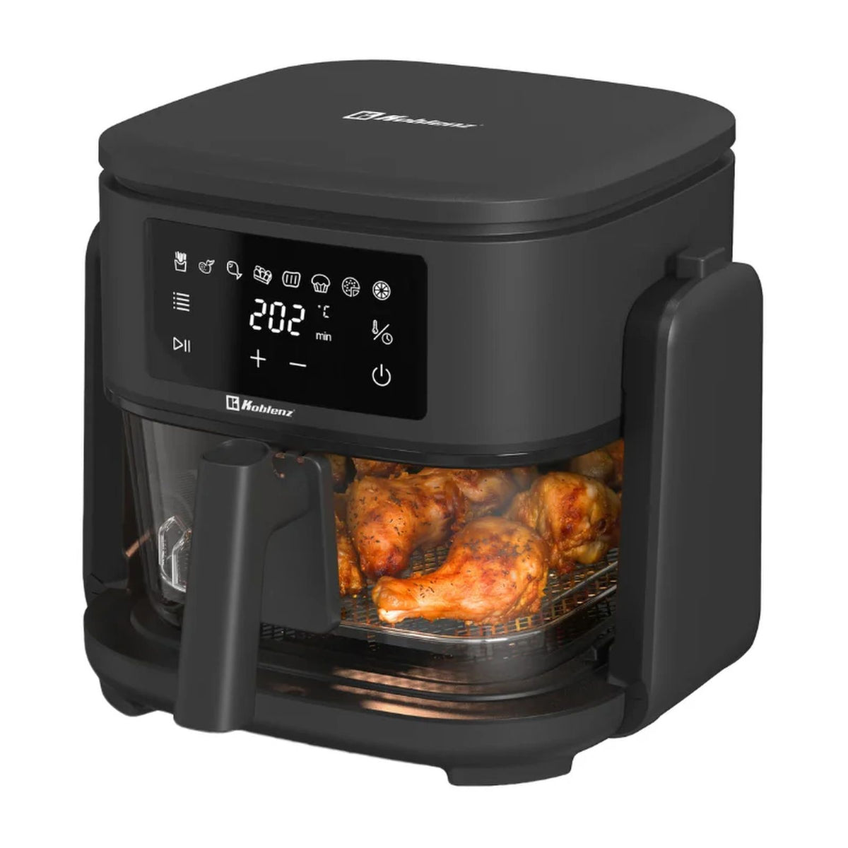 Freidora de Aire Koblenz con Grill 5 Litros Negra FAKM-1500 FG