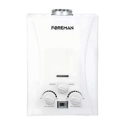 Boiler Calentador de Agua Foreman 6 Litros Gas LP FO21026L
