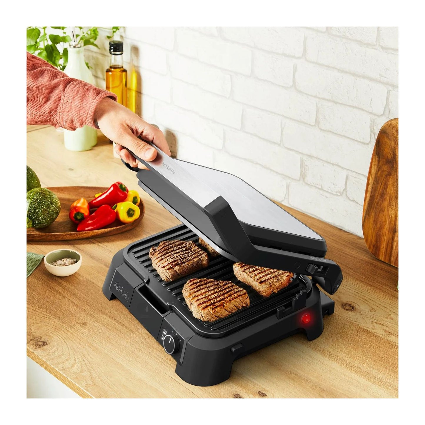 Parrilla Prensa T-fal SuperGrill 3 en 1 GC510DU1