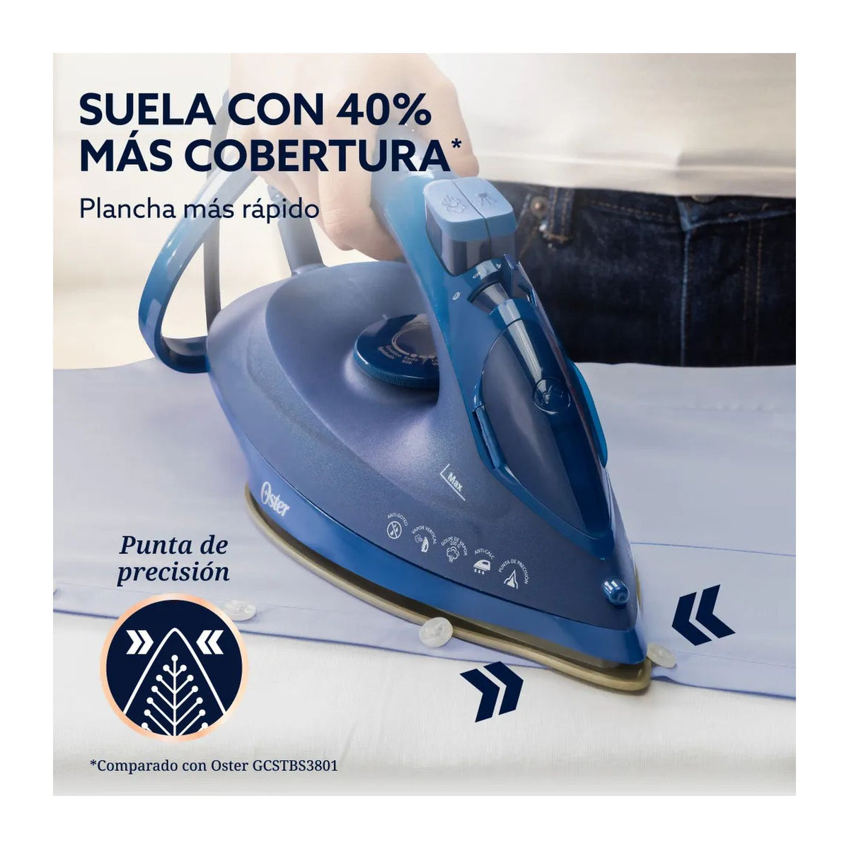 Plancha de Vapor Oster AeroGlide Plus Azul GCSTAC7401