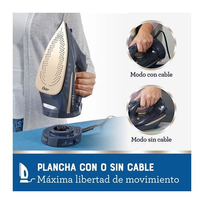 Plancha de Vapor Oster Recargable 2 en 1 Azul GCSTCC5000