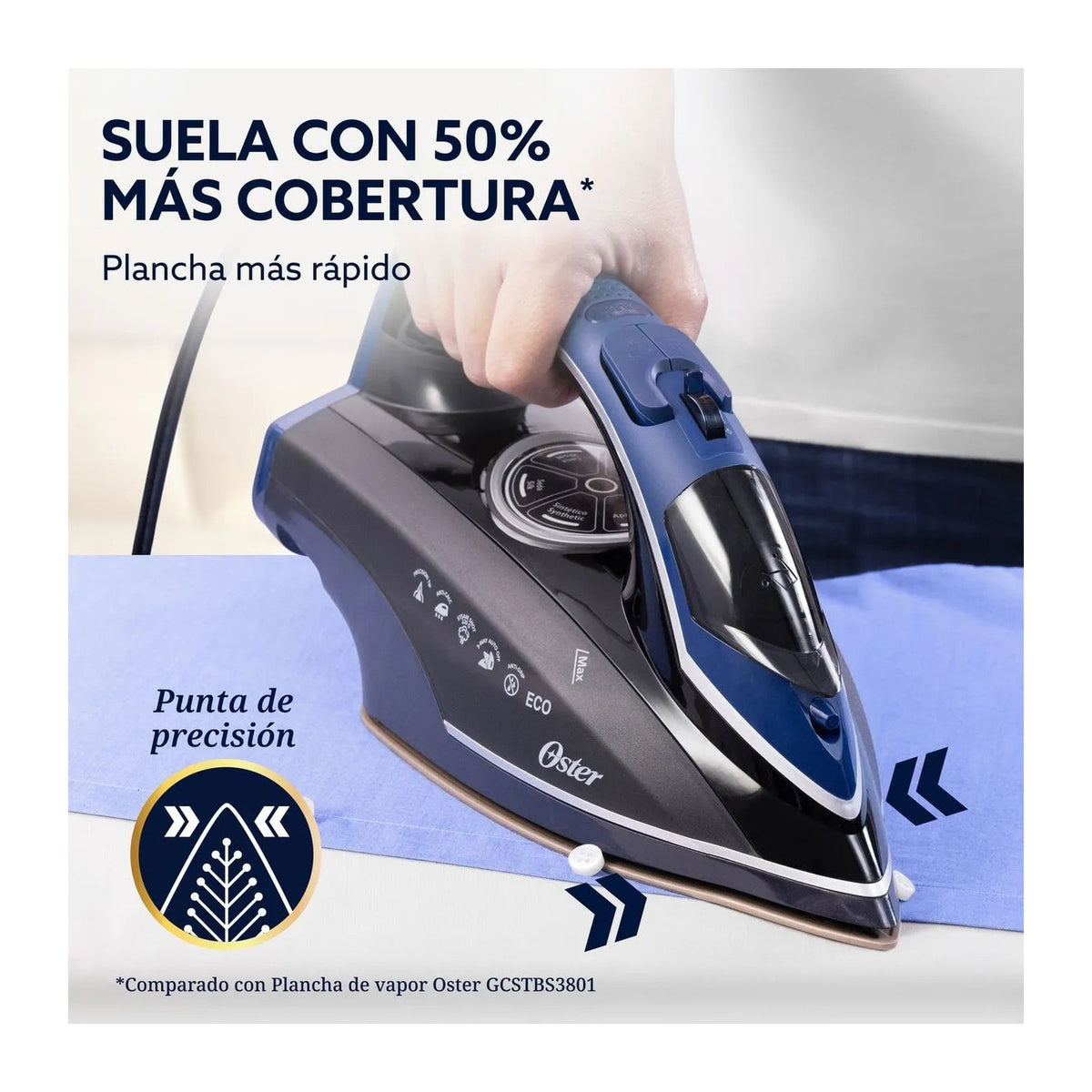 Plancha de Vapor Oster Diamond Steam Max Azul GCSTDPD8201