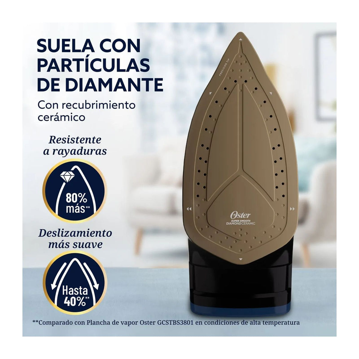 Plancha de Vapor Oster Diamond Steam Max Azul GCSTDPD8201