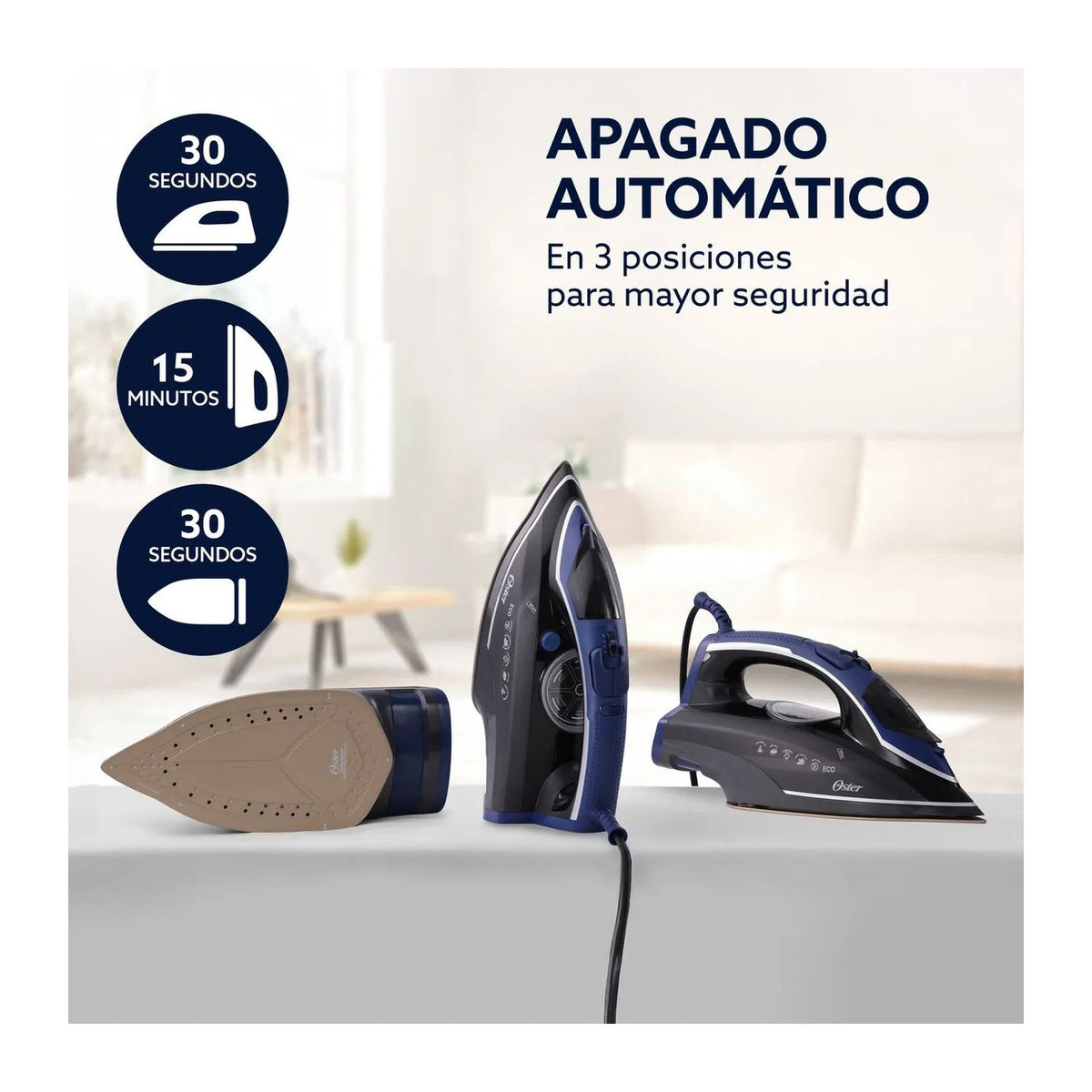 Plancha de Vapor Oster Diamond Steam Max Azul GCSTDPD8201