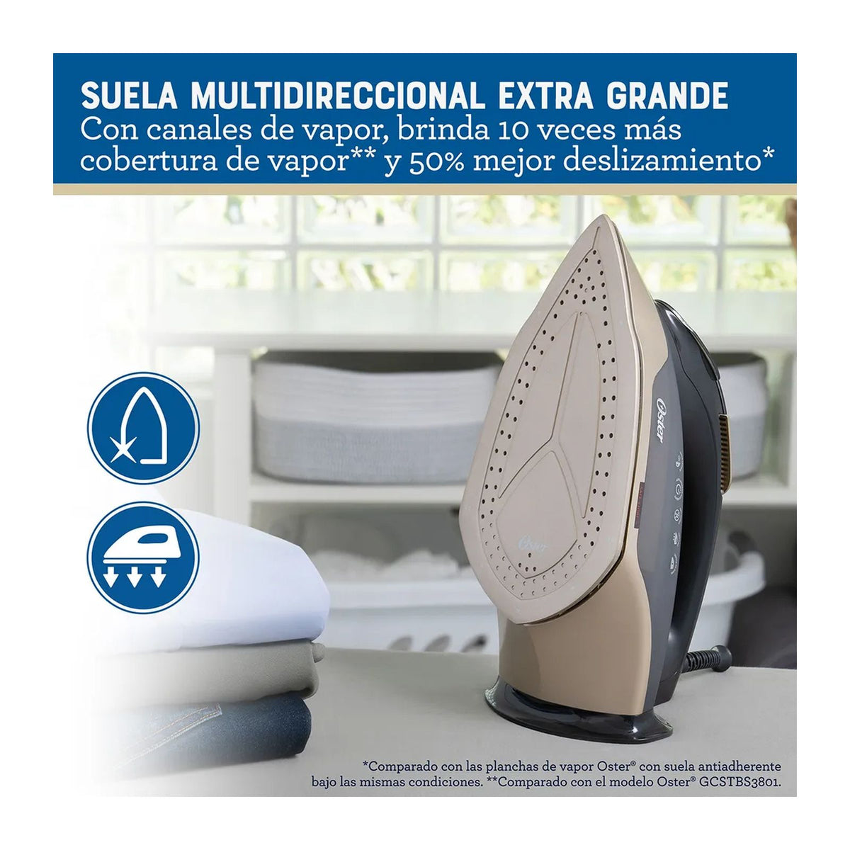 Plancha de Vapor Oster Pressxpress Negra GCSTPX9000B