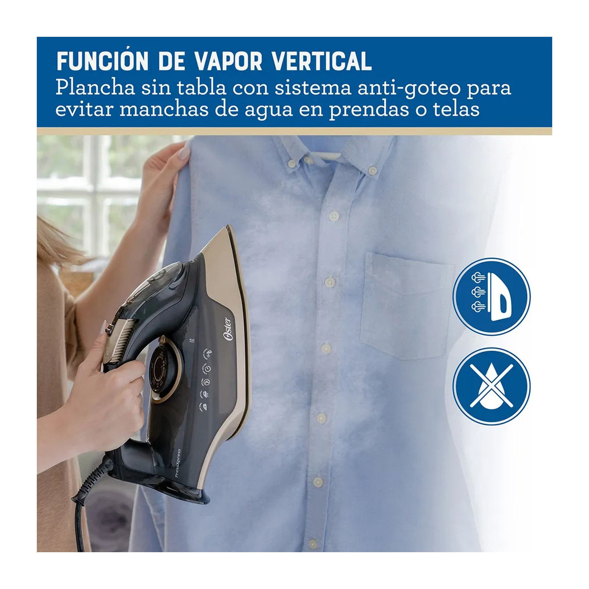 Plancha de Vapor Oster Pressxpress Negra GCSTPX9000B
