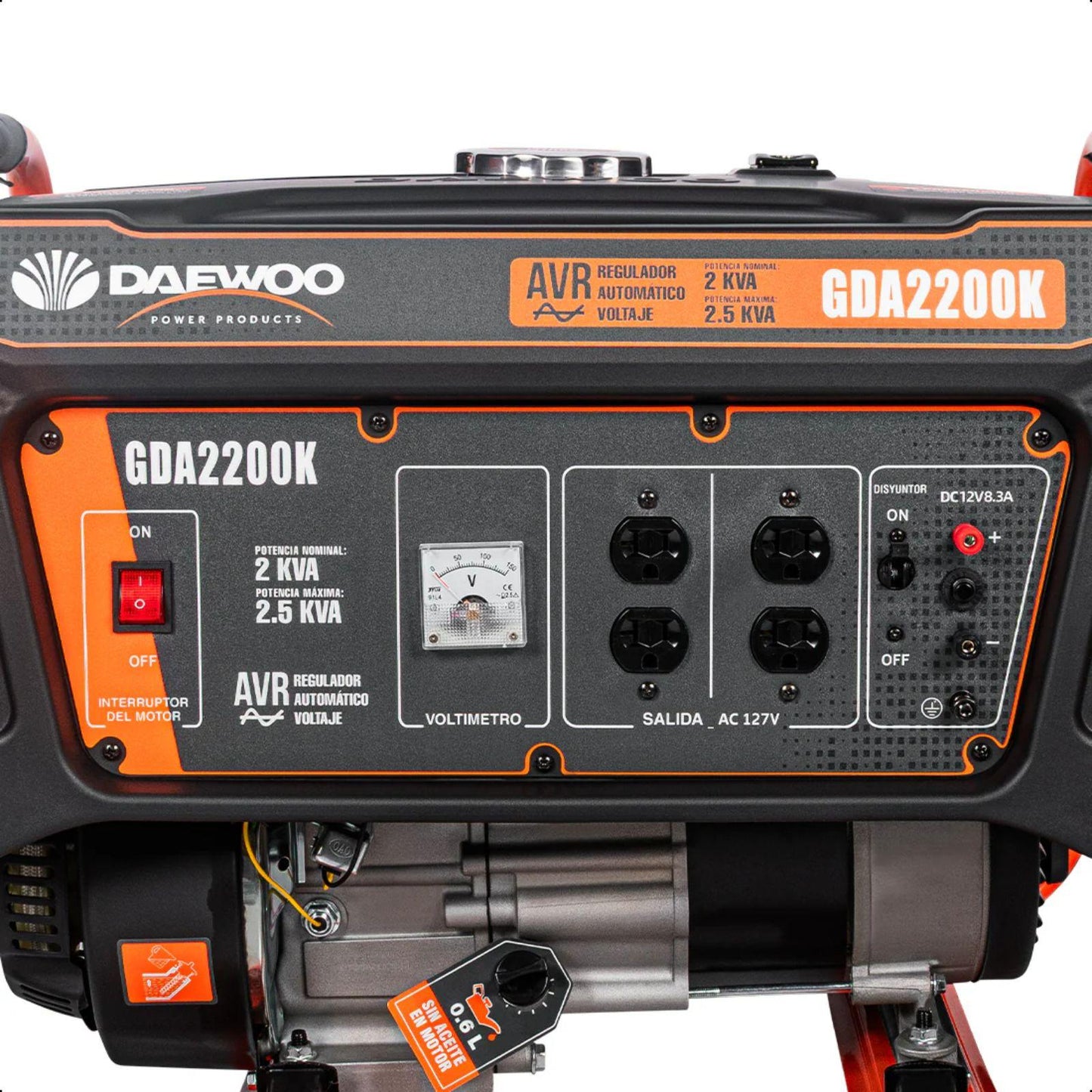Generador a Gasolina Daewoo 2.5 kVA 212cc GDA2200K