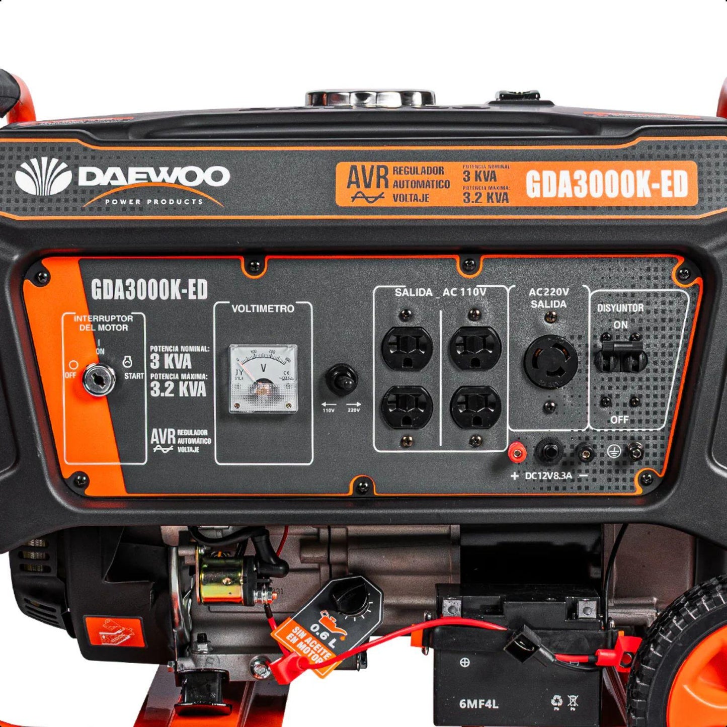 Generador a Gasolina Daewoo 3.2 kVA 212cc GDA3000K-ED