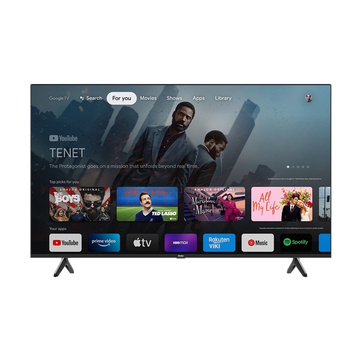 Televisión Pantalla 55 Pulgadas Haier Google TV 4K UHD H55K700UX