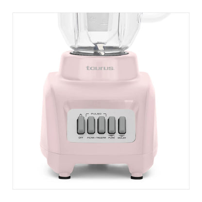 Licuadora Taurus Haley Ribbon Vaso de Plástico 1.25 Litros Rosa