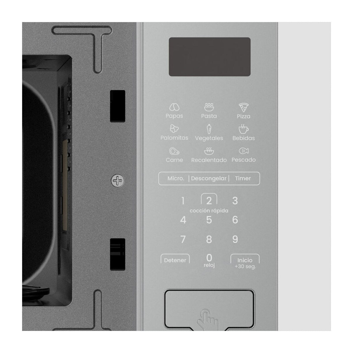 Horno de Microondas Mabe 0.7 Pies Cúbicos Gris HMM07SBW