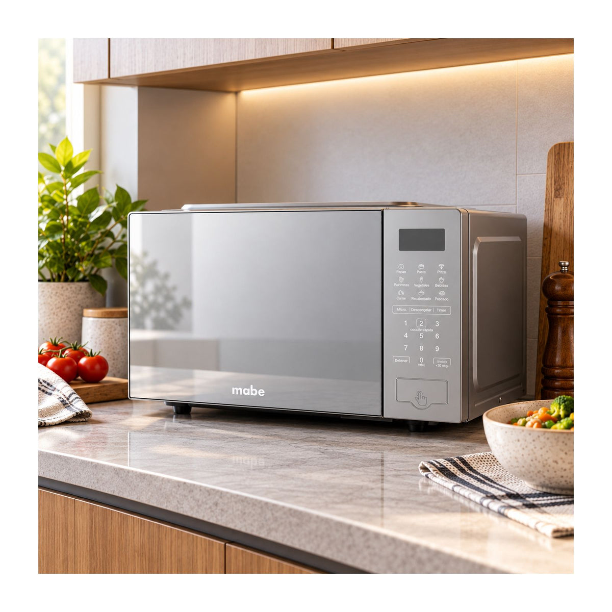 Horno de Microondas Mabe 0.7 Pies Cúbicos Gris HMM07SBW