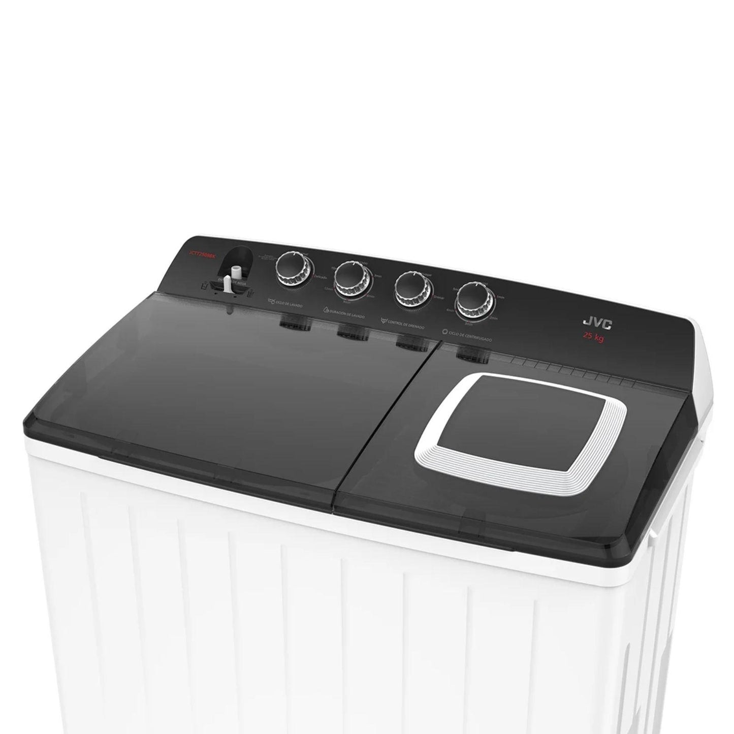 Lavadora JVC 25 Kilos Doble Tina Blanca JCTT2509BK