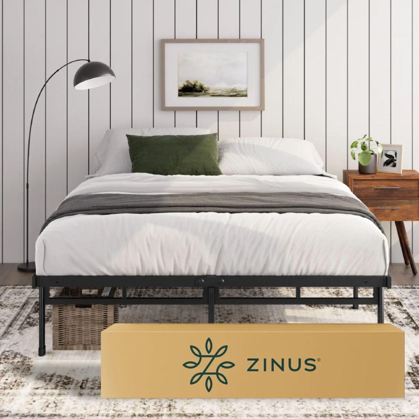 Base de Cama de Metal Zinus Justin Matrimonial