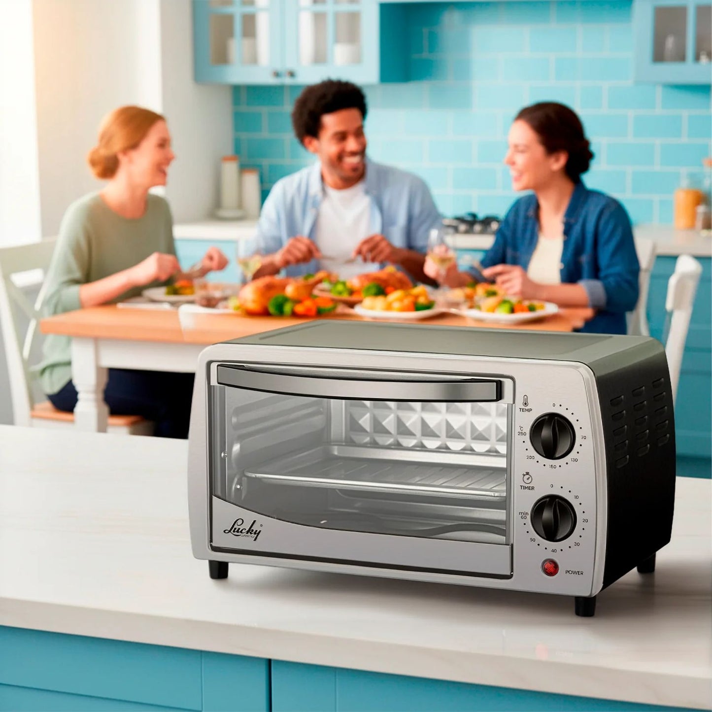 Horno Eléctrico Lucky Küki Negro 10 Litros