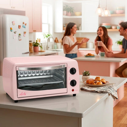 Horno Eléctrico Lucky Küki Pink 10 Litros