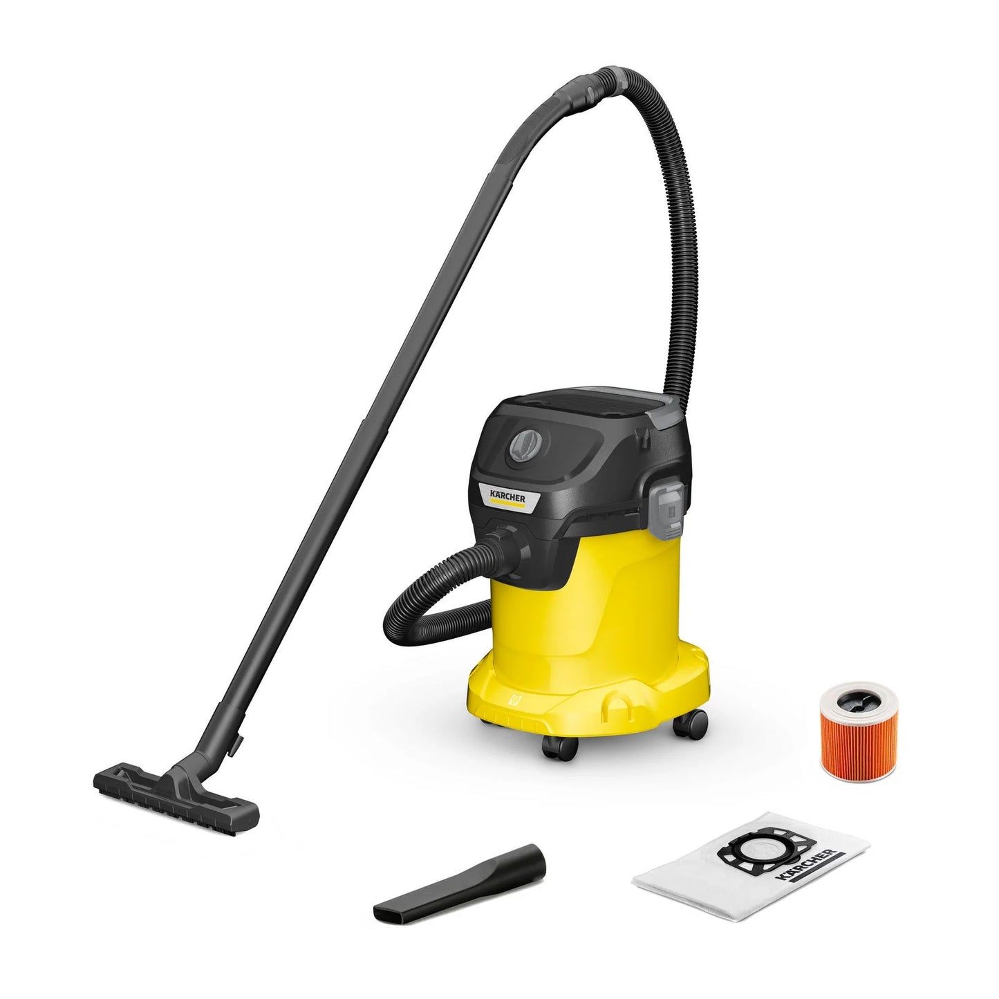 Aspiradora Karcher 17 Litros para Sólidos y Líquidos Amarilla KWD 3