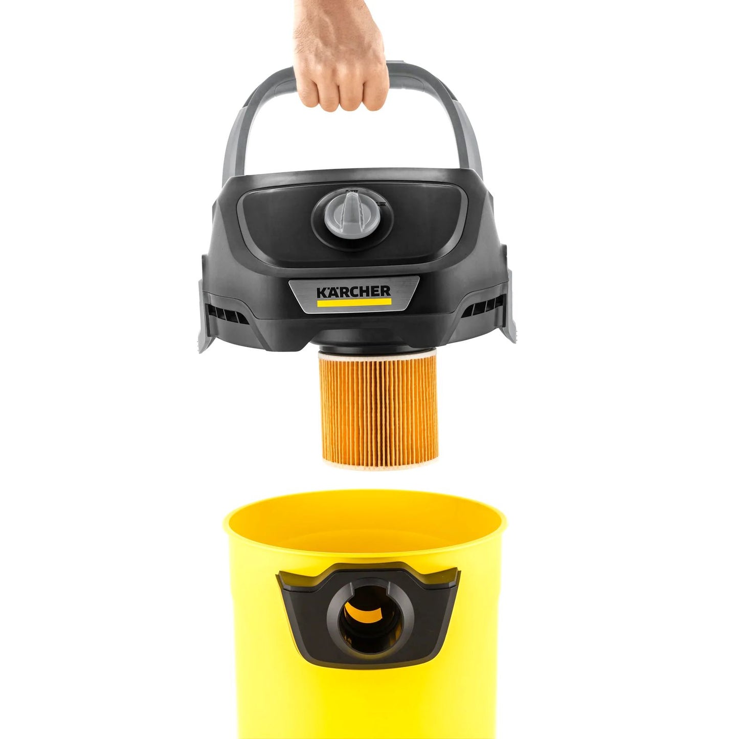 Aspiradora Karcher 17 Litros para Sólidos y Líquidos Amarilla KWD 3