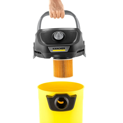 Aspiradora Karcher 17 Litros para Sólidos y Líquidos Amarilla KWD 3