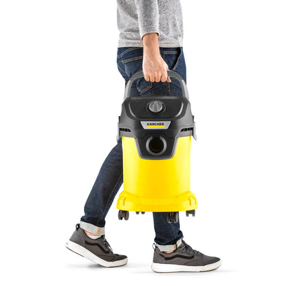 Aspiradora Karcher 17 Litros para Sólidos y Líquidos Amarilla KWD 3