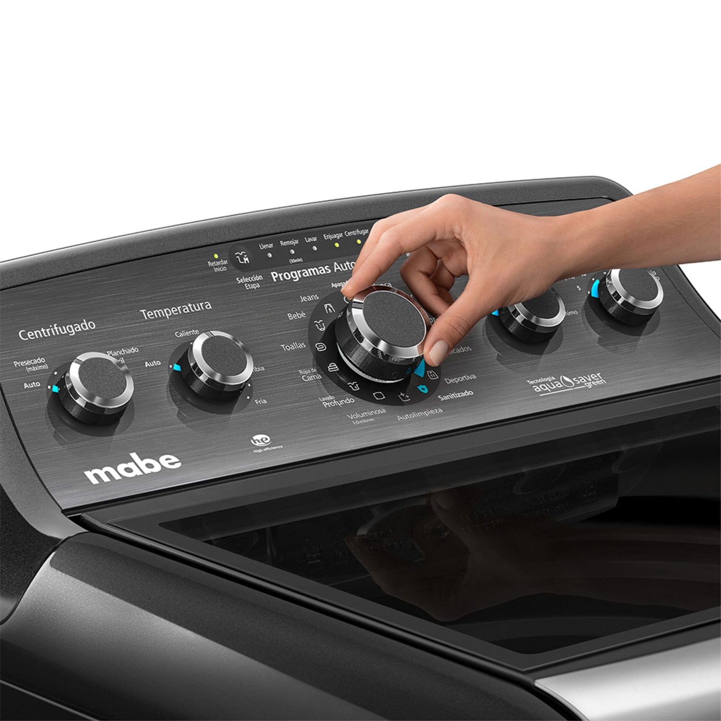 Lavadora Automática Mabe 24 Kilos Carga Superior Negra LMA74215WDAB1