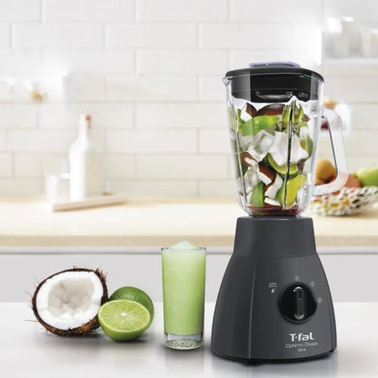 Licuadora T-fal Optimix Glass Vaso de Vidrio 1.25 Litros Negra LN2788X0