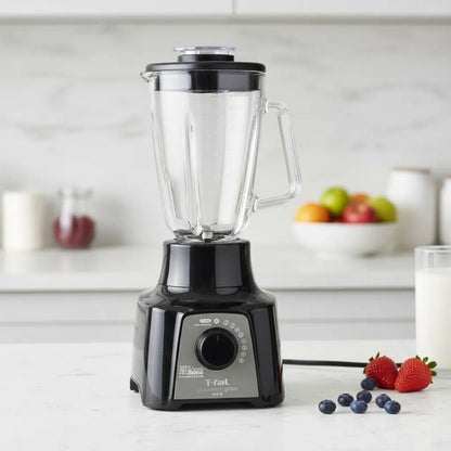 Licuadora T-fal Powermix Glass Vaso de Vidrio 1.25 Litros Negra LN2898X0