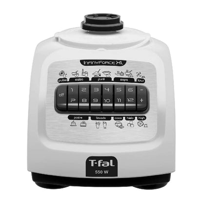 Licuadora T-fal Infinyforce 12 Vaso de Vidrio 1.25 Litros Blanca LN8121MX