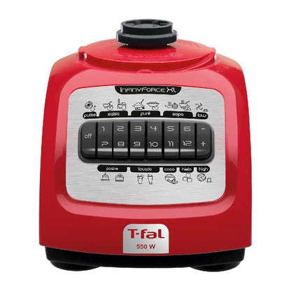 Licuadora T-fal Infinyforce XL Vaso de Vidrio 2.2 Litros Roja LN8121MX