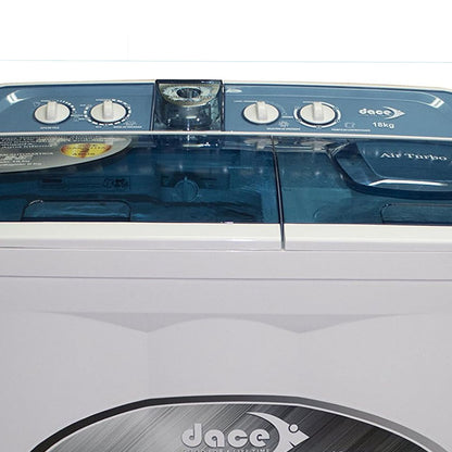 Lavadora Doble Tina Dace 18 Kilos Carga Superior Gris LS1801