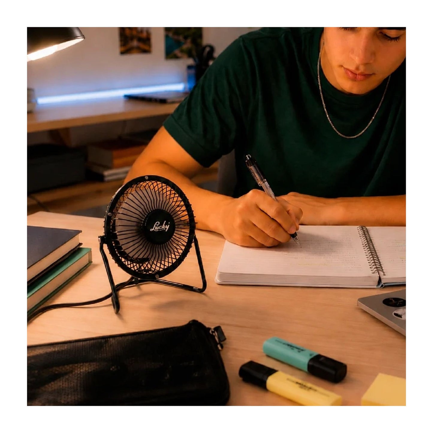 Ventilador de Mesa Lucky Blowy 4 Pulgadas Negro
