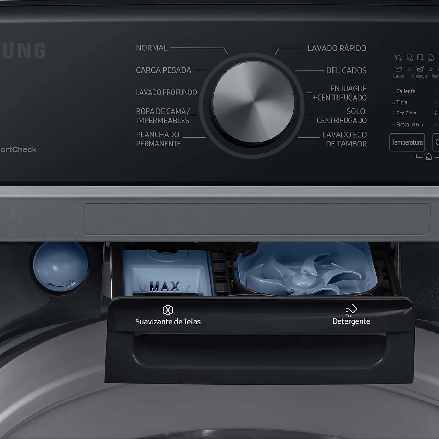 Lavadora Samsung 22 Kilos Digital Inverter Carga Superior WA22B3554GV