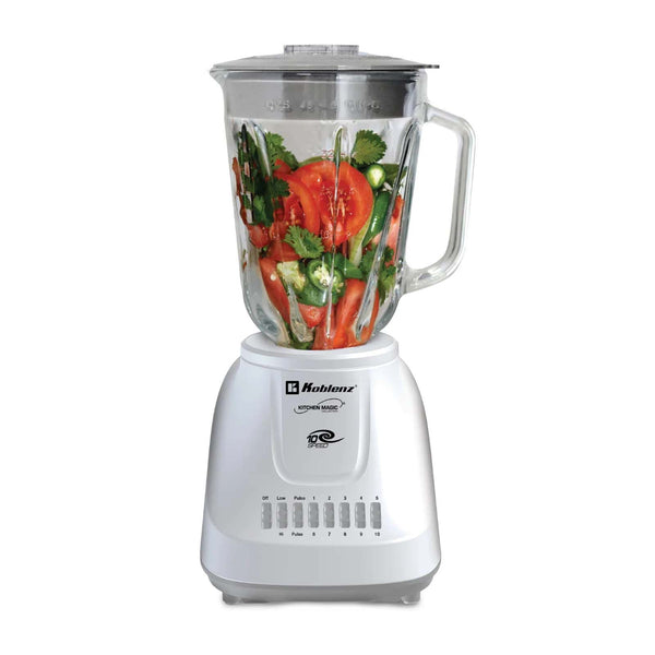 Licuadora Koblenz Gourmet Vaso de Vidrio 1.5 Litros 10 Velocidades Blanca LKM-5910