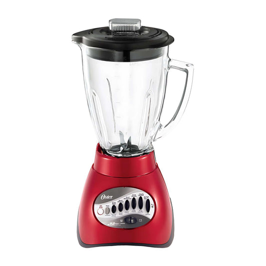 Licuadora Oster Vaso de Vidrio 1.5 Litros 12 Velocidades 6844-ROJA