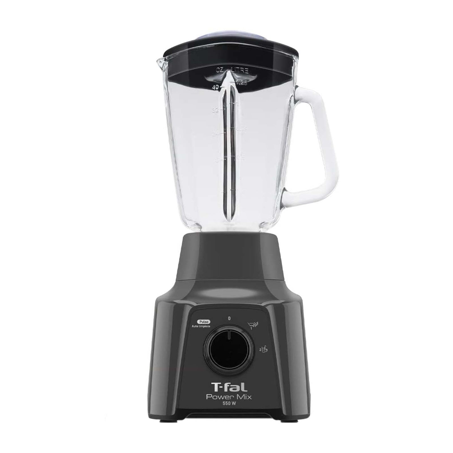 Licuadora T-fal Vaso de Vidrio 1.25 Litros Power Mix Gris LN283BMX