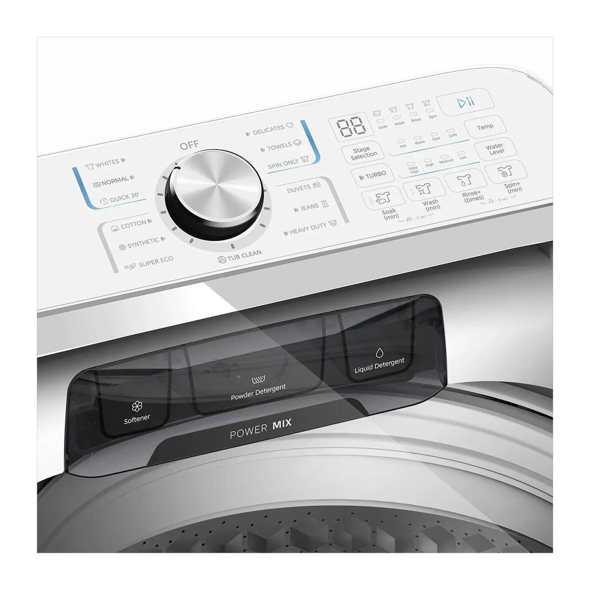 Lavadora Automática Midea 18 Kilos Carga Superior Blanca MA512W18AW