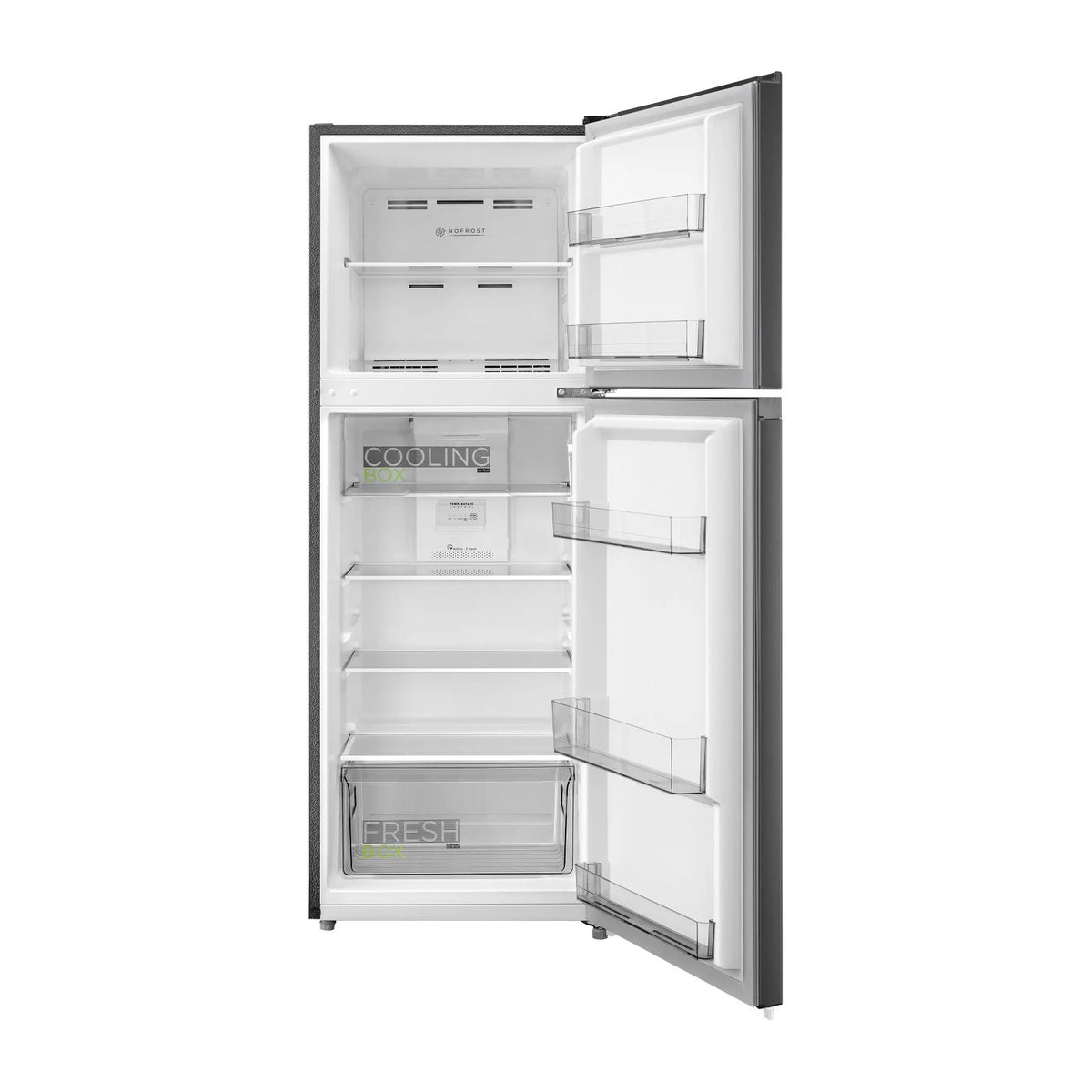 Refrigerador Midea 9 Pies Cúbicos Top Mount Inverter Quattro Negro MDRT346MTM28D