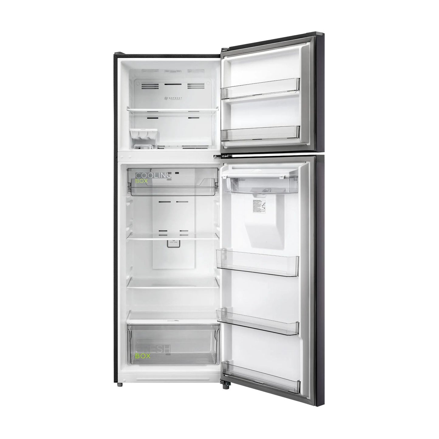 Refrigerador Midea 12 Pies Cúbicos Top Mount con Despachador Negro MDRT489MTM28W