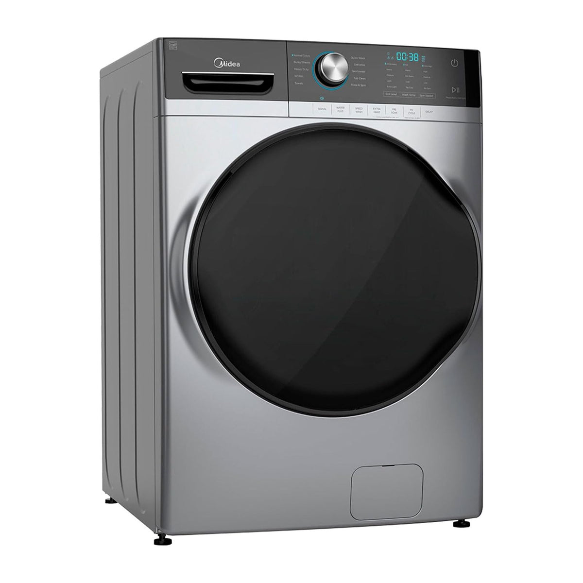 Lavadora Midea Titan Wash 21 Kilos Carga Frontal Inverter Gris MH04W210S