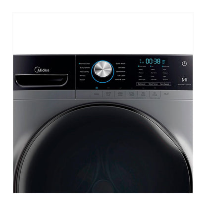 Lavadora Midea Titan Wash 21 Kilos Carga Frontal Inverter Gris MH04W210S
