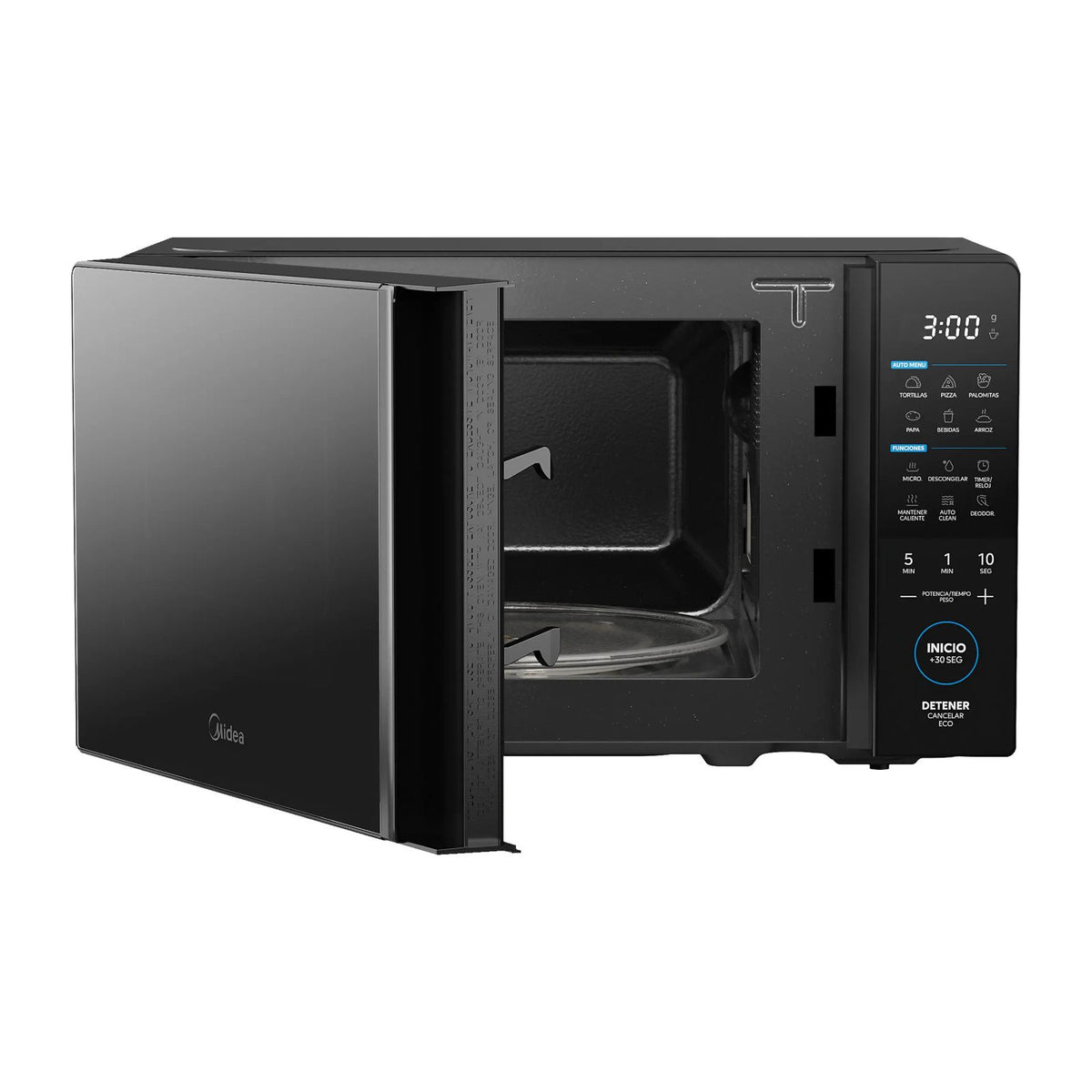 Horno de Microondas Midea 0.7 Pies Cúbicos Negro MMDT07S2MB